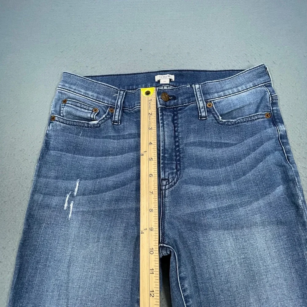 J.Crew Blue Distressed Skinny Jeans Women Size 30 H4496